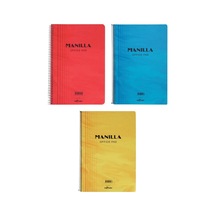 3'lü Manilla Okul Defter 17x24 Çizgili Çok Renkli