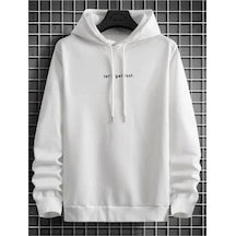 Altamira Unisex Let's Get Lost Baskılı Oversize Kapşonlu Sweatshirt 001