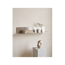 Dizör L Duvar Rafı 45 Cm 304 Paslanmaz Çelik, Fırçalı, Banyo Mutfak Salon Duvar Rafı Gümüş