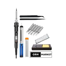 80w Yüksek Kalite Digital Lcd Havya Lehim Makinesi,lehim,stand,5'li Uç,cımbız Ve Lehim Pompası Seti