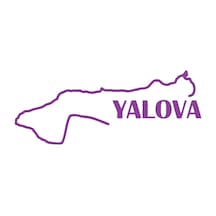 Yalova Harita Araba Sticker 17x17 Cm Mor