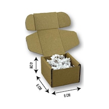 6x6x4cm Kilitli Dayanıklı E-ticaret Karton Kargo Kutusu 500 Adet