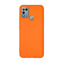 İnfinix Hot 10 Play Kılıf Nano İçi Kadife Silikon - Turuncu 0.2M-Çok Renkli