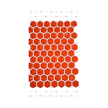 Bal Petek 3D Sticker 70 Parça Turuncu Yan Pad