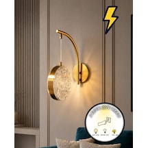 Vıntage Eskitme Pirinç Kaplama Top Aplik 3 Renk Ledli Pilli Değildir Elektrikli Salon Antre Antik Eskitme