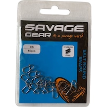 Savage Gear Salt Round Snaps Klips 15'li Paket - Xs