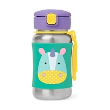 Skip Hop Zoo Pipetli Paslanmaz Çelik Suluk 350 Ml Unicorn Çok Renkli