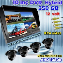 Dvr 10'' Ekran + 4 Ad Ahd 1080p Ultra Mini Kamera Seti 150'' Lens