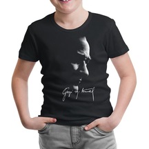 Atatürk - Gazi Imza Siyah Çocuk Tshirt