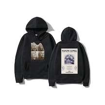 Siyah Moda Rahat Hoodies Phoebe Bripocket Indie Halk Unisex Hoody İle Boy Yönlü Y Siyah