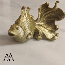 Balık Figür Dekoratif Obje Biblo Gold