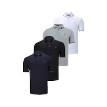 Dörtlü Set T8586 Dewberry Erkek T-shırt-siyah-beyaz-lacivert-gri