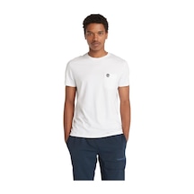Timberland Dunstan River Chest Pocket Erkek Beyaz Yuvarlak Yaka Tişört Beyaz