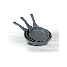 Thermoad 3'Lü Granit Döküm Tava Seti Gri 3'Lü Tava Seti Gri