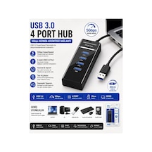 Yd-32 Usb Girişli Yüksek Hızlı 4 Port 3.0 Usb Hub Çoklayıcı Süper Hız 5gbps Çoklu Usb Port Çoğaltıcı Pc Laptop Şarj Notebook Uyumlu