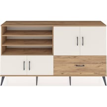Arges Konsol 5 Raflı Tek Çekmeceli 4 Kapaklı 176x30x99 Çam-aytaşı Çam-aytaşı/çam