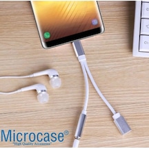 Xiaomi Mi 8 Lite Type-C Usb C 2In1 Şarj + Kulaklık Dönüştürücü.