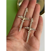Pinery Jewels Zirkon Taşlı Kuş Altın Kaplama Kadın Küpe Çifti Altın