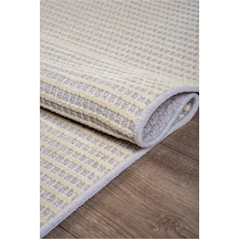 Beyaz İskandinav Sisal Yıkanabilir Kaymaz Tabanlı Kilim Yolluk Oturma Odası Mutfak Halısı