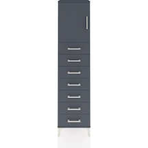 Arges Dolap 2 Raflı 7 Çekmeceli Tek Kapaklı 44x30x182 Antrasit-antrasit Antrasit