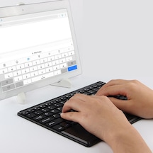 Microcase Lenovo Uyumlu Yoga Tab 11 YT-J706F 11" Bluetooth Touchpad Klavye 25 CM + Tablet Standı AL2758