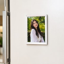 8 Adet Beyaz Çerçeveli Fotoğraf Baskılı Mıknatıslı Magnet 6,5 9,5 Cm