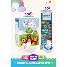 Handytowel Bebekler İçin Sıkıştırılmış Tablet Mendili 100 Adet