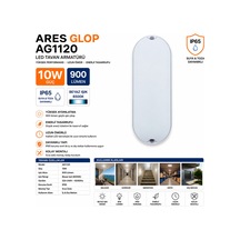 Glop Ag1120 Beyaz 10w Led Tavan Armatürü Ip65 Suya Dayanıklı 900 Lümen