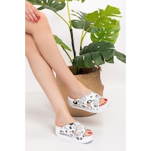 Beyaz Koyun Desenli Açık Çapraz Model Airmax Taban Ortopedik Terl Beyaz Koyun Desenli Açık Çapraz Model Airmax Taban Ortopedik Terl