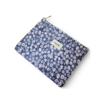 Estrella Paris Bloom Portföy & Clutch El Çantası Tablet Çantası Makyaj Çantası Papatya Mavi 25 X 19 Cm Diğer