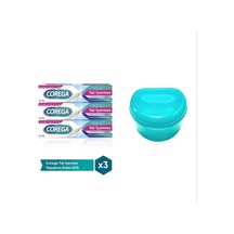 3 Adet Corega Super Protez Yapıştırıcı Tat İçermez Krem 40 Gr + Protez Kabı Hediye