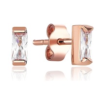 Reis Kuyumculuk T304 Swarovski Taşlı Baget  Küpe Altın  Küpe