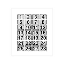 Metal Kapı,Masa,Dolap Numarası 5Cmx7Cm 28 Adet (1…28) (429037488)
