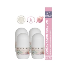 4 Lü Fırsat Paketi Doğal Kadın Roll On Deodorant Dermatolog Onaylı Koltuk Altı Kararmalarına Karşı Bakım, Ter Kokusu Önleyici, Alkolsüz, Vegan, Leke Bırakmaz