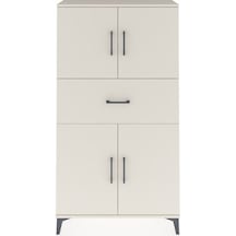 Arges Dolap 3 Raflı Tek Çekmeceli 4 Kapaklı 88x30x163 Aytaşı-... Aytaşı
