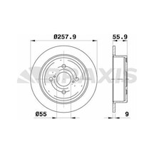 Braxis Ae0283 Arka Fren Diski Aynası Düz Toyota Corolla Vvtı Benzinli 02-07 258x4 4243102071