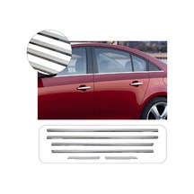 Chevrolet Cruze Sedan Uyumlu 2009-2016 Krom Cam Çıtası 6 Parça Paslanmaz Çelik