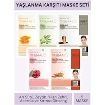Dermal Arı Sürü Zeytin Yılan Zehri Acerola Kırmızı Ginseng Özlü Maske Seti 23gr X 5adet