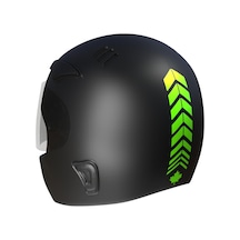 2 Adet Sport Kask, Araba Ayna Floresan Yeşil Kask Sticker Çınar Extreme