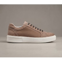 Growish Gd0127 Hakiki Nubuk Deri Burun Kısmı Koyulaştırılmış Tarz Yüksek Eva Taban Kum Rengi Spor Klasik Sneaker Ayakkabı Bej - Vizon