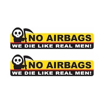 13Cm X3Cm Arabada Airbag Yok Komik Sticker