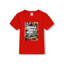 Kırmızı Yaz Çocuk Erkek Kız T Gömlek 1 Gta T-shirt Gta Street Fight Uzun Gta 5 Giysileri İle