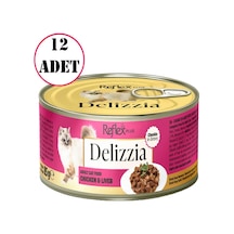 Reflex Plus Delizzia Soslu Tavuklu Ve Ciğerli Parça Etli Kedi Konservesi 85 Gr 12 Ad