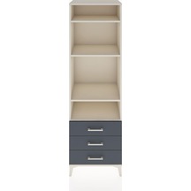 Hyperion Dolap 4 Raflı 3 Çekmeceli 60x44x195 Aytaşı-antrasit Aytaşı