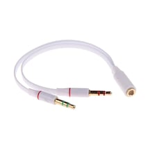 4 Pin 3.5Mm Stereo Dişi - 2X3.5Mm Stereo Erkek Kulaklık Mikrofon