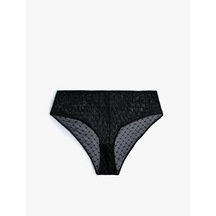 Koton Tül Hipster Külot Yüksek Bel Siyah 5wlk30059mk Siyah