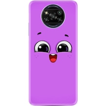 Xiaomi Poco X3 Kılıf Silikon Desen Özel Seri Purple Sweety 1717