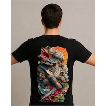 Hugo Boss Kral Baskılı T-shirt Siyah