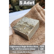 Sabun %100 Doğal Güzel Kokulu El Yüz Saç Cilt Vücut Orijinal Bitkisel Kil Sabunu 120g - 5 Adet Karışık