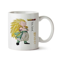 Gotenks Super Saiyajin 3 Dragon Ball İki Tarafı Baskılı Kupa Bardak Çok Renkli